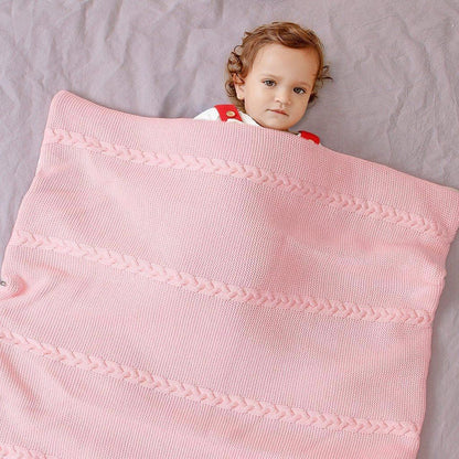 Newborn Baby Knit Sleep Bag and Swaddle Blanket