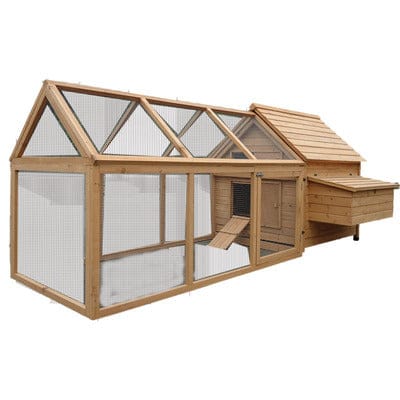 Wooden chicken coop with egg case house natural wood finish DONJOHNSTYLE4URHOME on Tampa Home & Garden Store