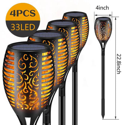 Led Solar Flame Torch for Yard and Garden Pathway