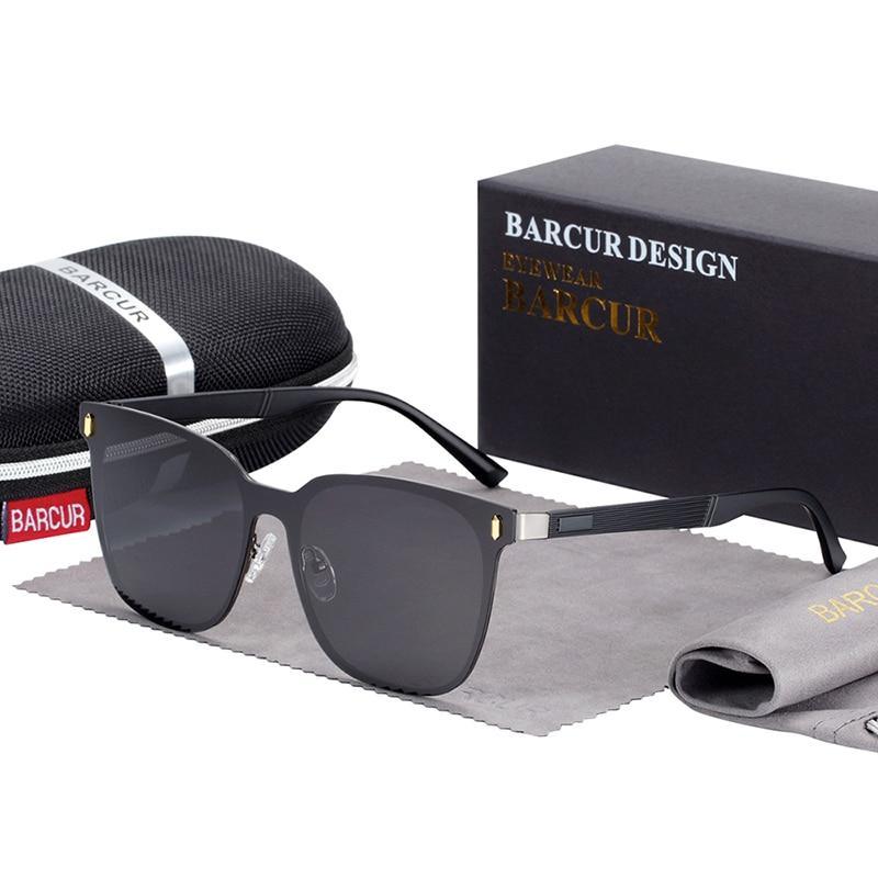 Stevvex polarized square sunglasses with UV400, black frame and gray lenses on Tampa Home & Garden Store
