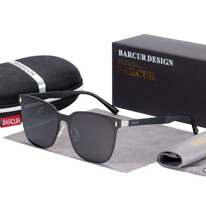 Stevvex polarized square sunglasses with UV400, black frame and gray lenses on Tampa Home & Garden Store