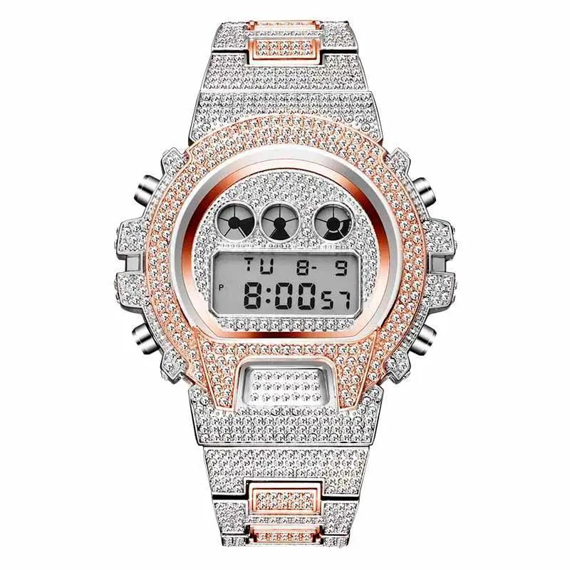 Men's Digital Quartz Watch Rose Gold for Men