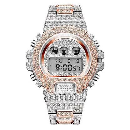 Men's Digital Quartz Watch Rose Gold for Men