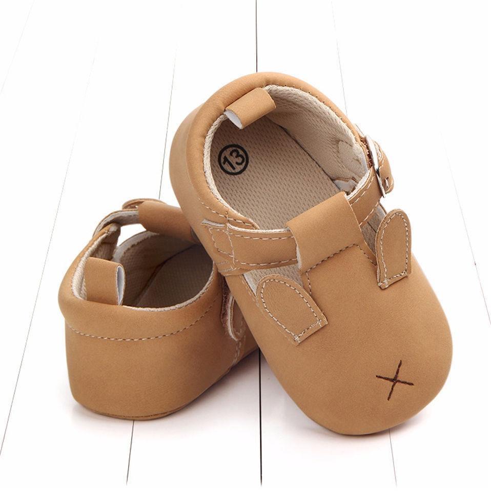 Baby first walker shoes Stevvex pair tan faux leather soft sole unisex on Tampa Home & Garden Store