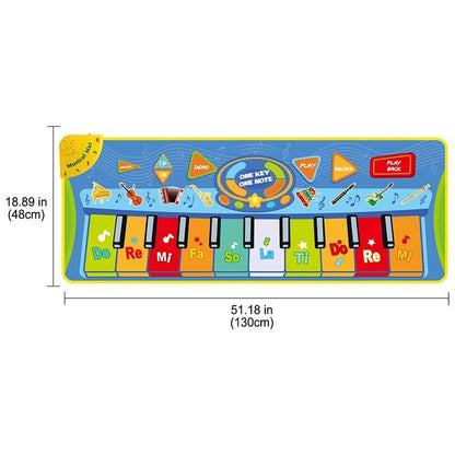 Big Size Music Piano Carpet Play Mat by Stevvex with colorful piano keys for kids on Tampa Home & Garden Store