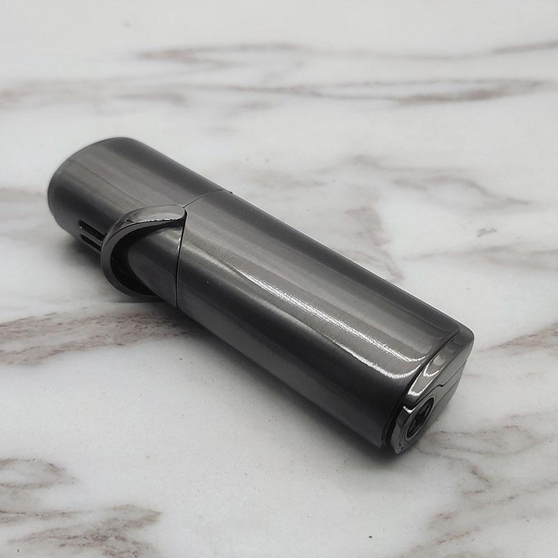 Stevvex gunmetal gray cigarette lighter, compact torch-style design on Tampa Home & Garden Store