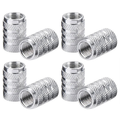 BikerZoneZ chrome valve stem caps, knurled metal tire accessories, set of 4 on Tampa Home & Garden Store