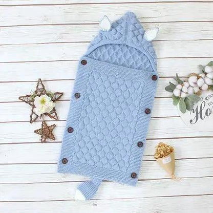 Stevvex Knitted Newborn Baby Blanket and Swaddle