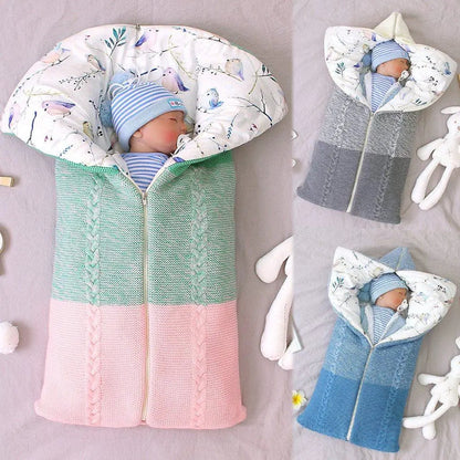 Newborn Knit Sleep Bag for Stroller Swaddle