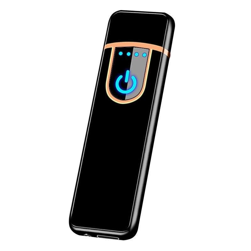 Stevvex USB cigarette lighter black fingerprint induction rechargeable smoking accessory on Tampa Home & Garden Store