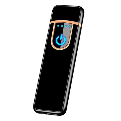 Stevvex USB cigarette lighter black fingerprint induction rechargeable smoking accessory on Tampa Home & Garden Store