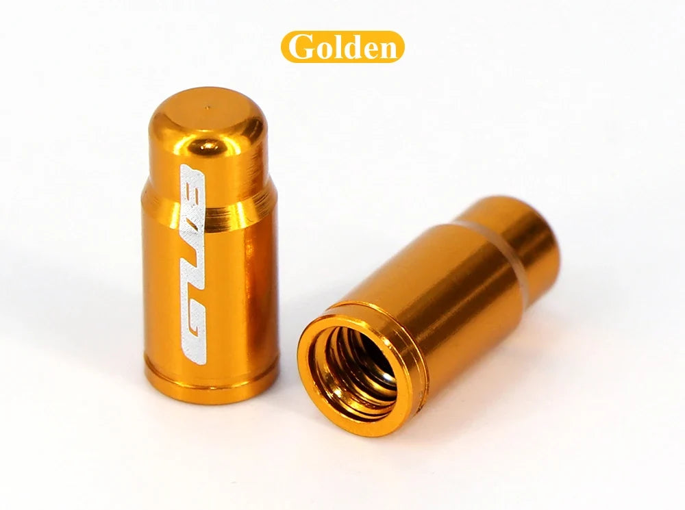 Gold anodized aluminum valve caps by BikerZoneZ, set of 2 for bike/motorcycle/car on Tampa Home & Garden Store