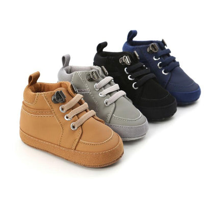 Warm newborn first walkers soft sole shoes set of 4 in tan gray black blue on Tampa Home & Garden Store