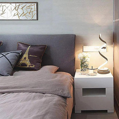 Led Spiral Table Lamp, Modern Curved Desk Light