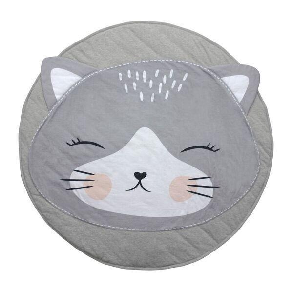 Creative Elephant Design Baby Play Mat round cotton play mat with gray cat face Stevvex on Tampa Home & Garden Store