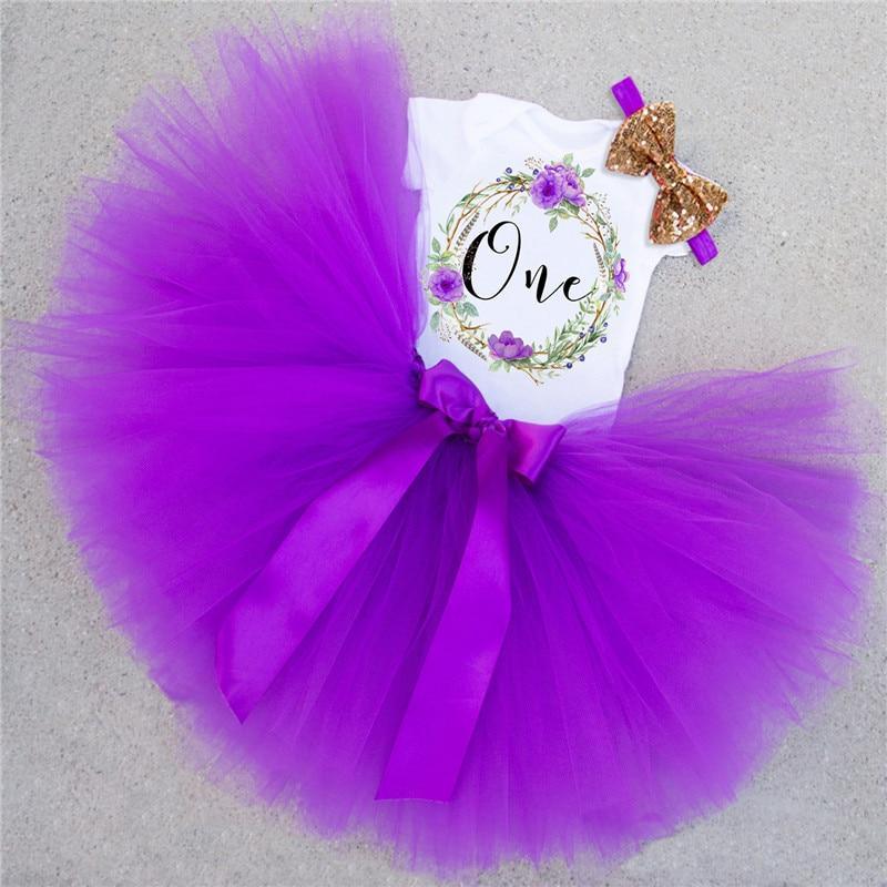 Stevvex unicorn tutu dress set for newborn girl with purple tutu and white One bodysuit headband on Tampa Home & Garden Store