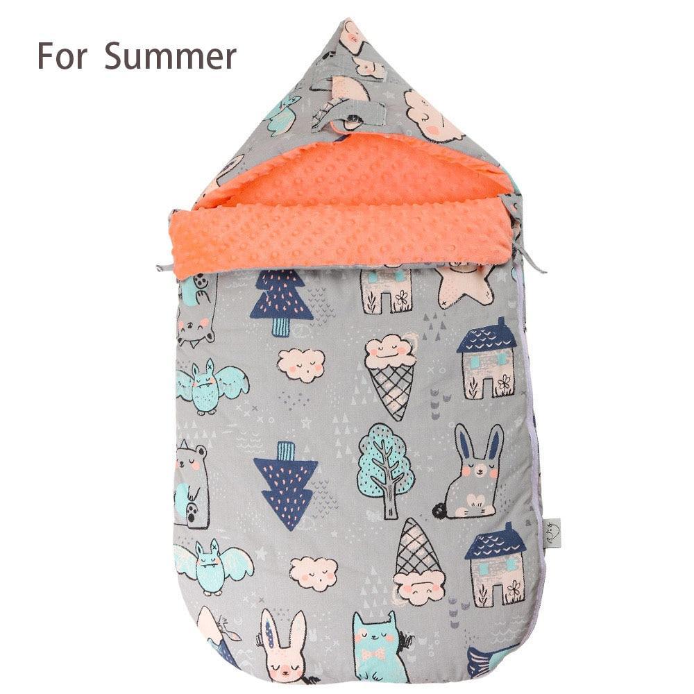 Stevvex envelope cocoon sleeping bag with orange plush lining and gray animal-print exterior on Tampa Home & Garden Store
