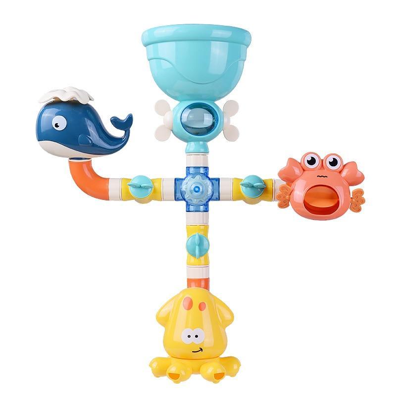Stevvex baby bath toy bubble machine cross with blue whale orange arm pink crab on Tampa Home & Garden Store