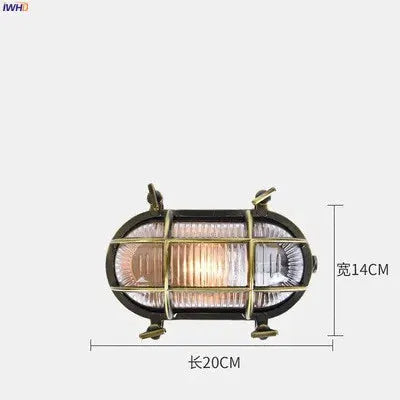DecorBites outdoor wall lamp, waterproof LED wall light in bronze cage frame, 20x14 cm on Tampa Home & Garden Store