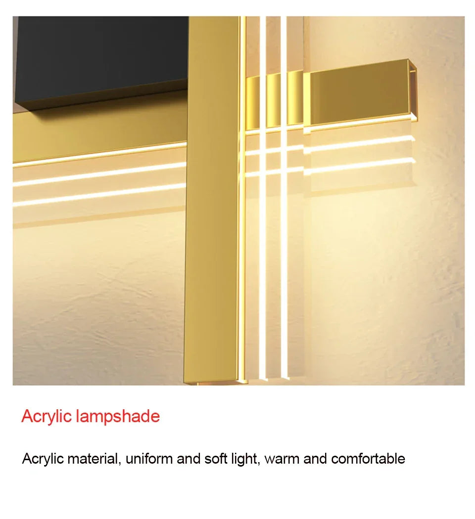 DecorBites LED aluminum wall light with acrylic lampshade in gold finish on Tampa Home & Garden Store