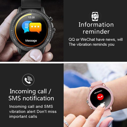 Stevvex smart watch: black sport watch with message alert; pink rose-gold watch with call alert on Tampa Home & Garden Store