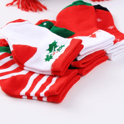Baby Christmas socks set 5 pairs Stevvex cotton red white green gift socks on Tampa Home & Garden Store