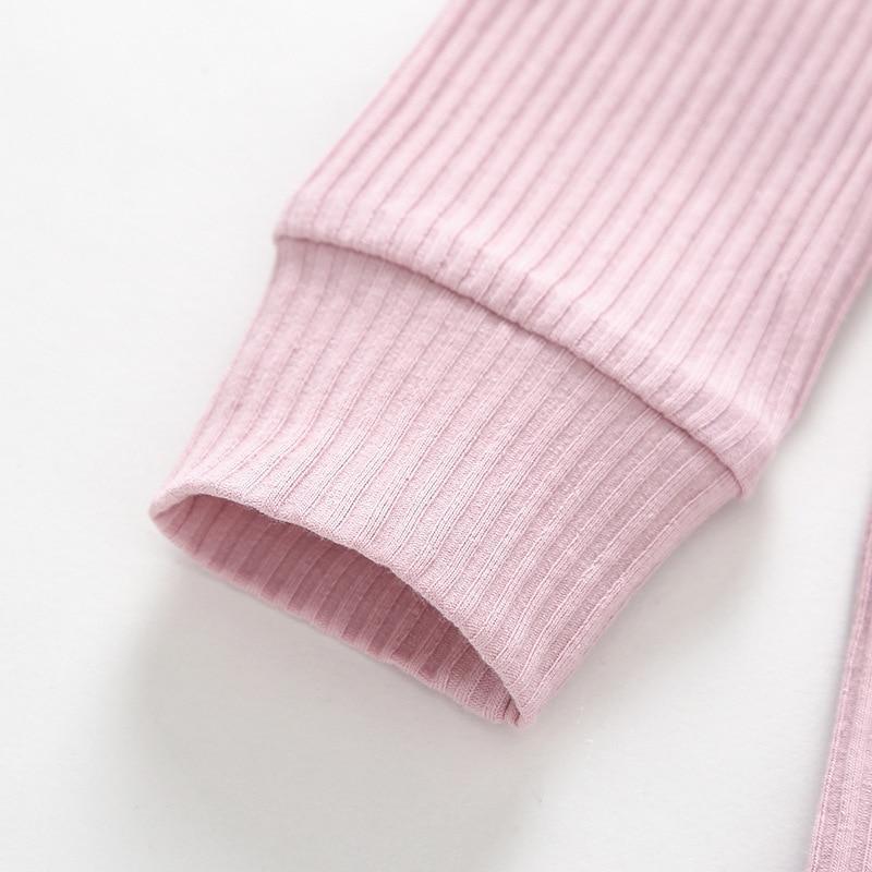 Baby ribbed pink romper sleeve cuff Stevvex close-up on Tampa Home & Garden Store