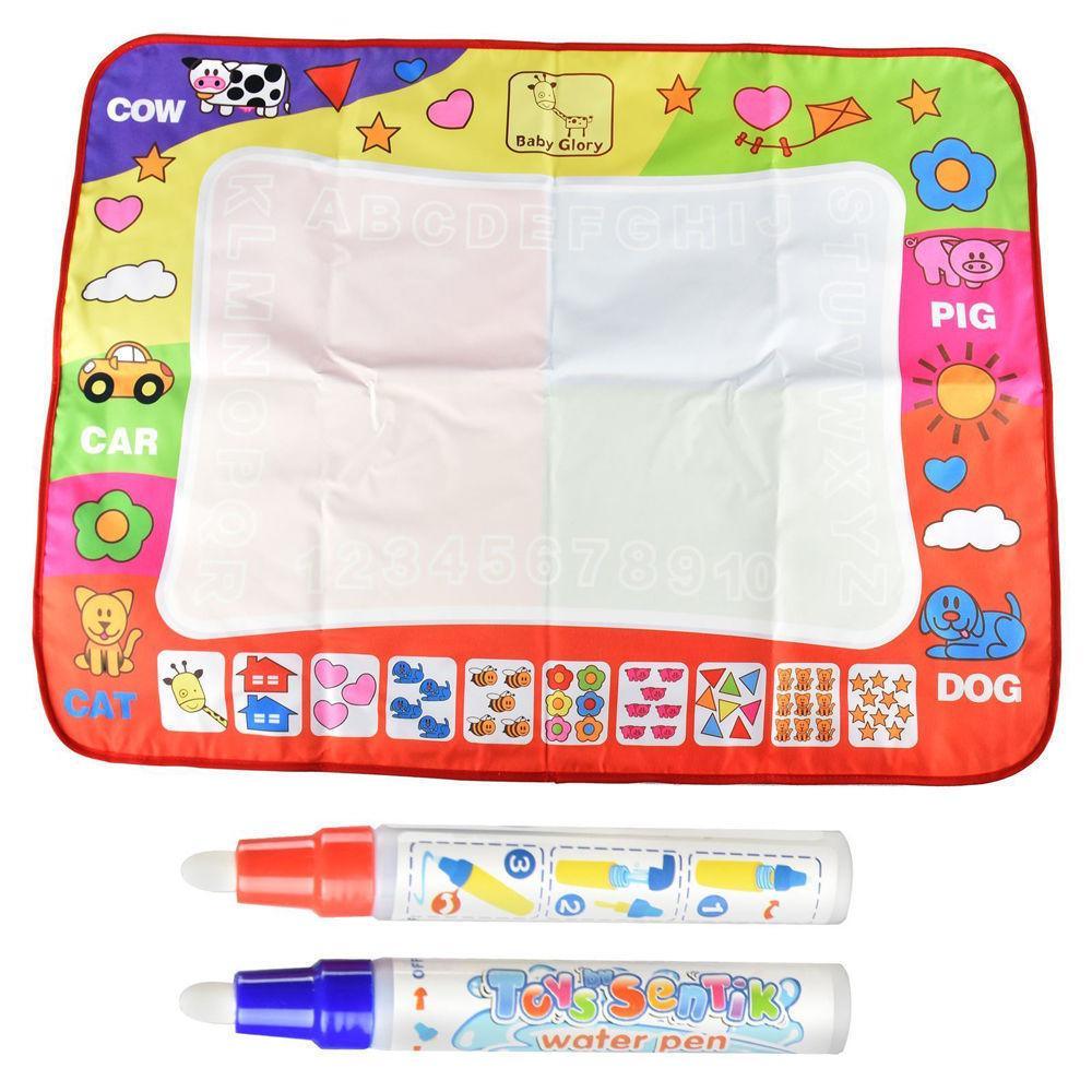 Stevvex kids water drawing mat with magic water pen, colorful 45.5 x 29 cm educational toy on Tampa Home & Garden Store