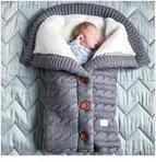 Newborn Knit Sleep Bag for Stroller Swaddle