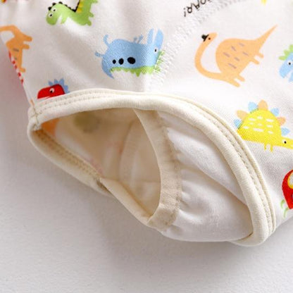 8-layer reusable training pants diaper with dinosaur print, white waterproof lining on Tampa Home & Garden Store