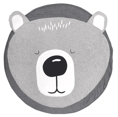 Cartoon Animals Baby Play Mat Round Pad for Kids