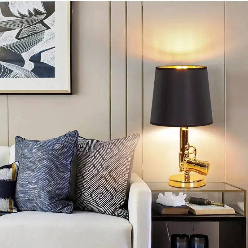 DecorBites Gold Ak47 Floor Lamp Resin Night Light