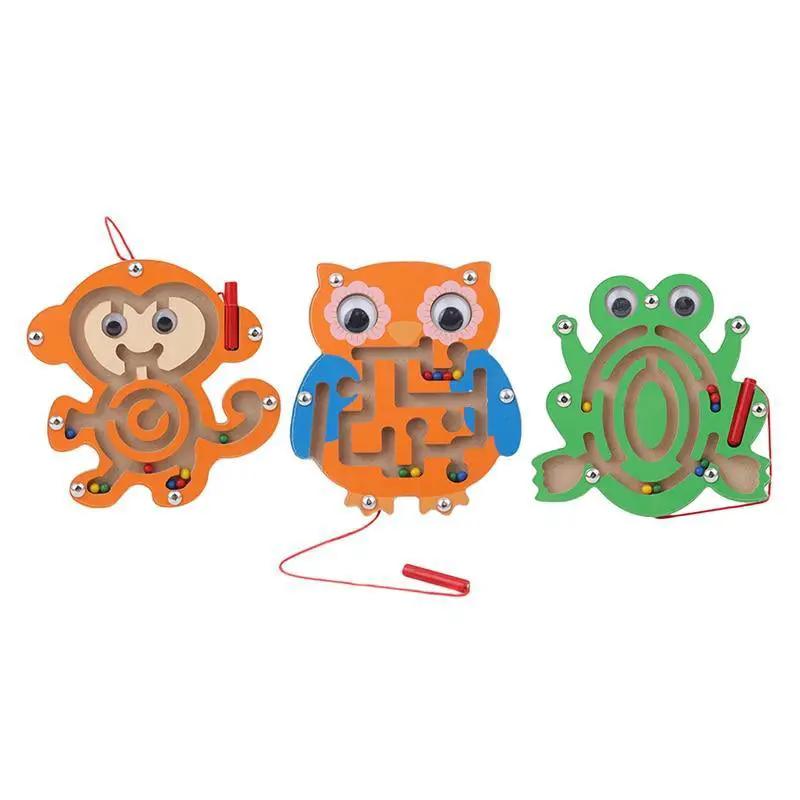 Children Magnetic Maze Toy and Wooden Puzzle Game