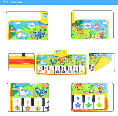 Stevvex Trend New Baby Musical Mat piano toy with colorful animal panels and keys on Tampa Home & Garden Store