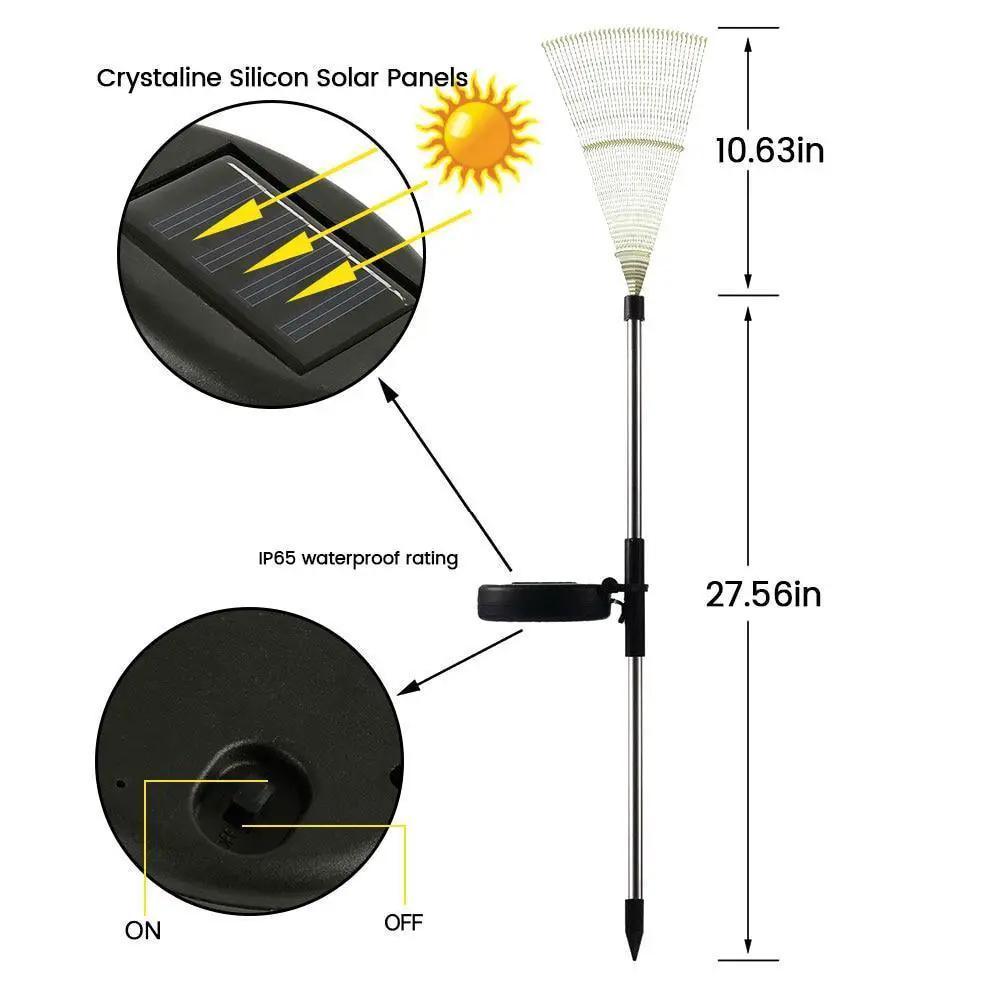 Modern Garden Led Solar Tree Lamp Copper Wires