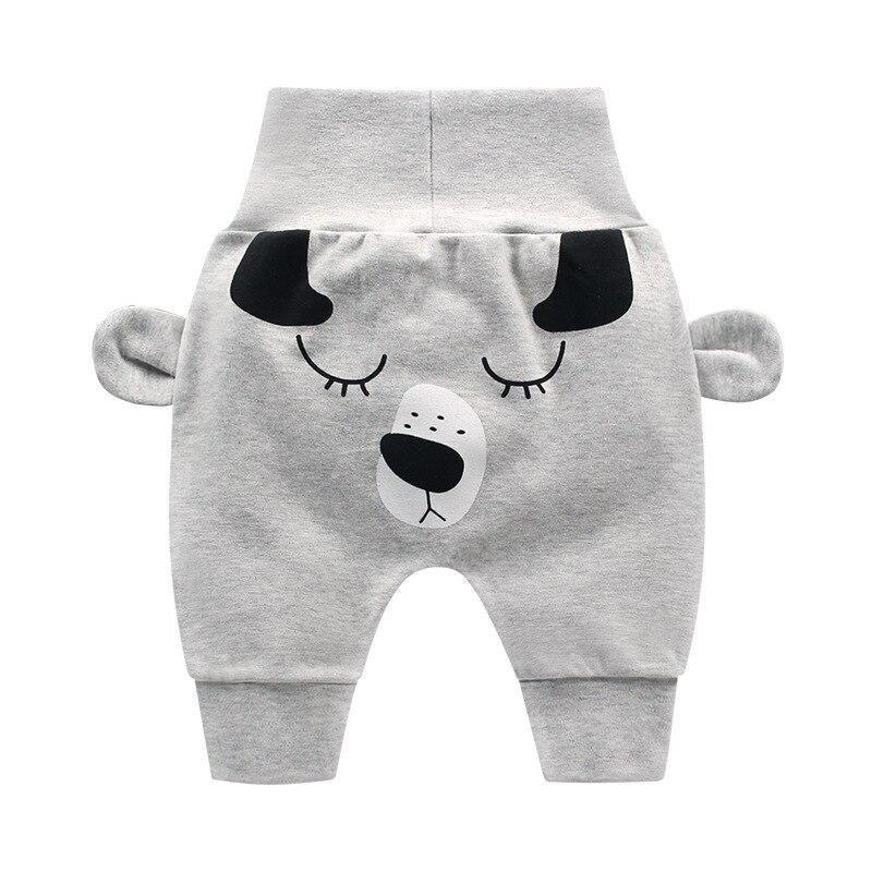 Stevvex grey baby pants with cartoon dog face print and ear pockets for kids on Tampa Home & Garden Store