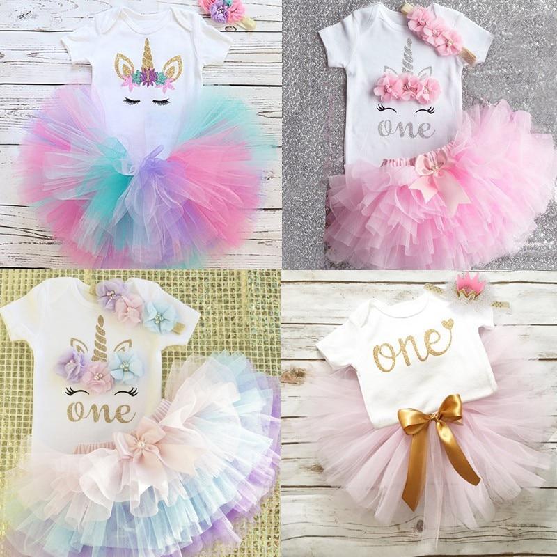 Unicorn tutu dresses for newborn babies with tulle skirts(4) on Tampa Home & Garden Store