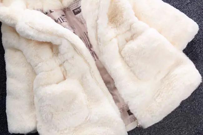 Baby Girl Hooded Zip Jacket Warm Plush Fleece