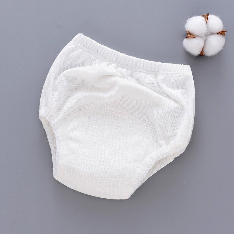 Baby training pants cloth diaper cover white breathable 6-layer gauze with elastic legs on Tampa Home & Garden Store