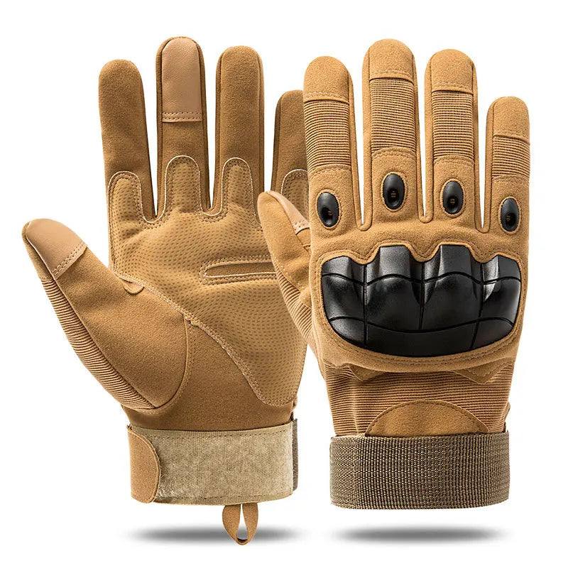 Tactical Sports Gloves Touch Design pair tan motorcycle BikerZoneZ knuckle protection on Tampa Home & Garden Store