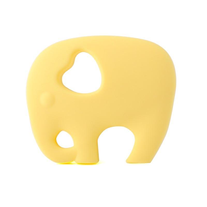 Elephant-shaped silicone teether yellow Stevvex baby teething toy for infants on Tampa Home & Garden Store