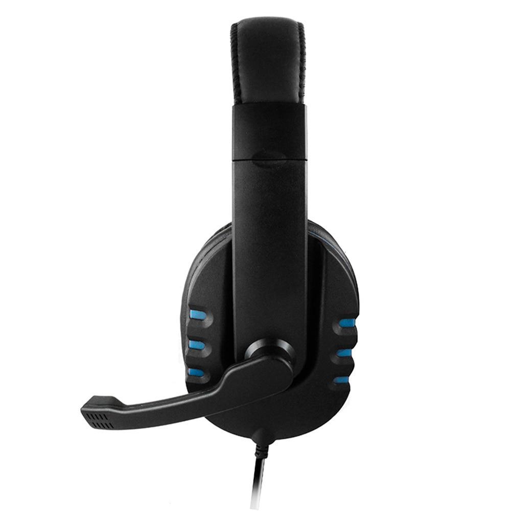 Stevvex gaming headset black wired 3.5mm with adjustable mic and blue accents on Tampa Home & Garden Store