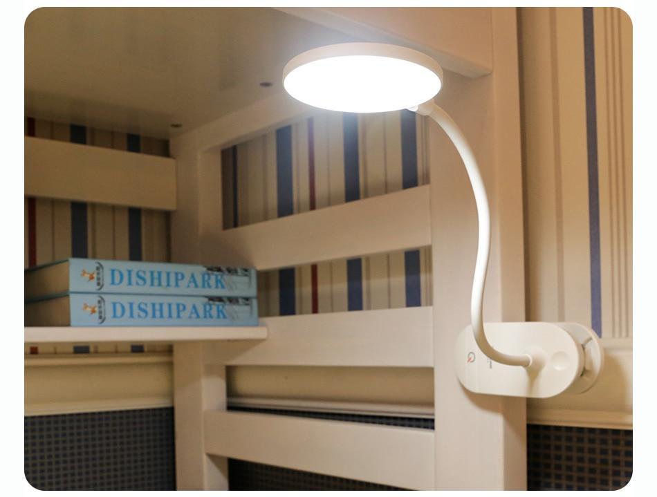 Stevvex clip wireless desk lamp with curved gooseneck and bed-frame clip, white LED head on Tampa Home & Garden Store