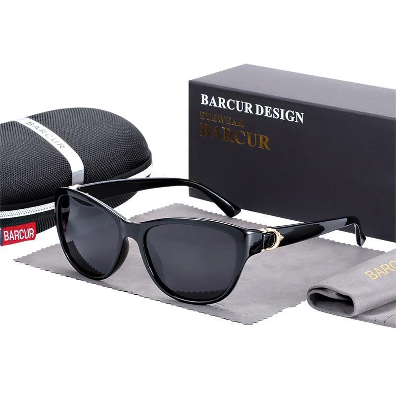 Barcur design gradient cat-eye sunglasses for women with polarized lenses TR90 frame on Tampa Home & Garden Store