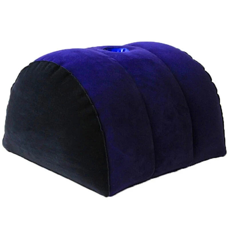 Inflatable wedge pillow purple velvet adjustable with black front UpTrend Deals on Tampa Home & Garden Store