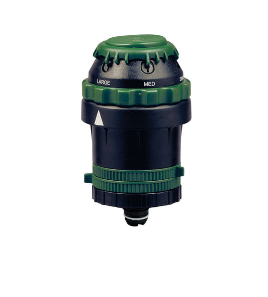 Orbit Irrigation H2O-Six Gear-Drive Sprinkler Head 58565 hose end with green top on Tampa Home & Garden Store
