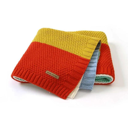 Knitted Baby Blanket Swaddle Wrap for Stroller