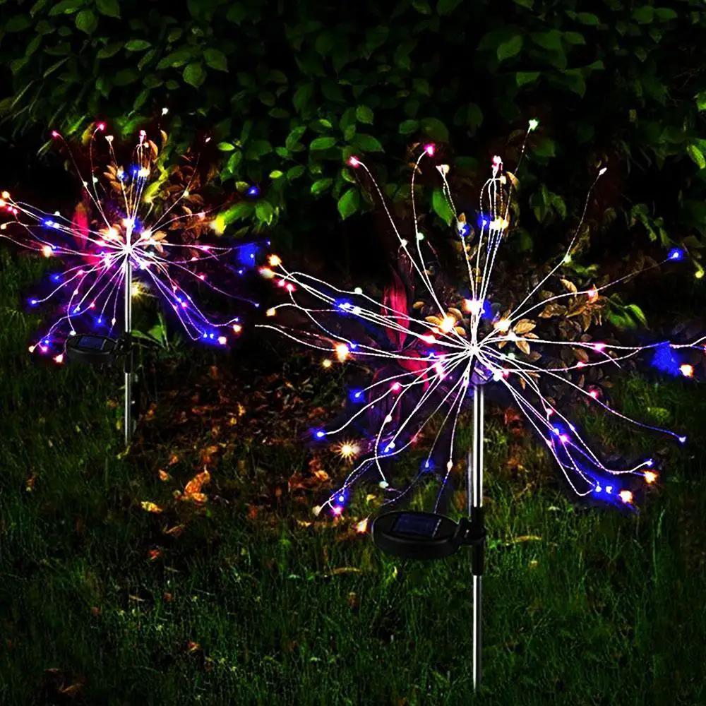 Modern Garden Led Solar Tree Lamp Copper Wires
