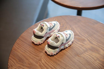 Stevvex baby toddler sneakers breathable mesh canvas beige pair on Tampa Home & Garden Store