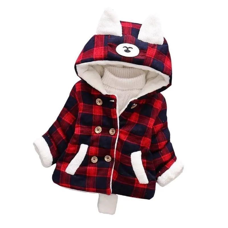 Lux Hooded Cotton Jacket for Baby Girls in Winter